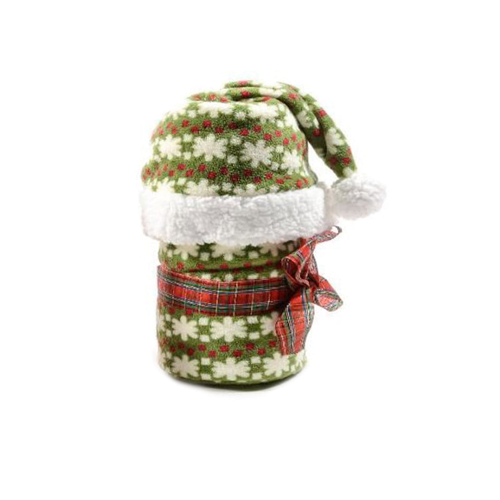 Coperta natalizia con cappello per decorazioni natalizie - 3