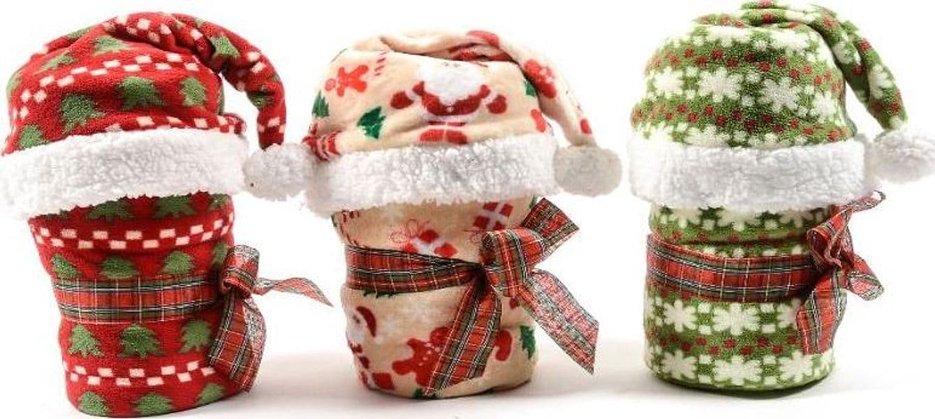 Coperta natalizia con cappello per decorazioni natalizie - 4