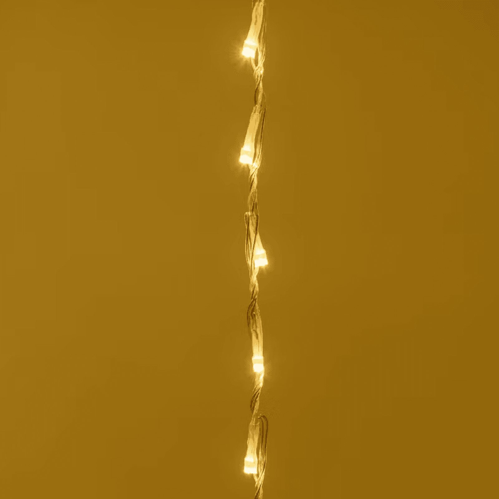 Tenda effetto nevicata con led bianco caldo, cavo trasparente - 4