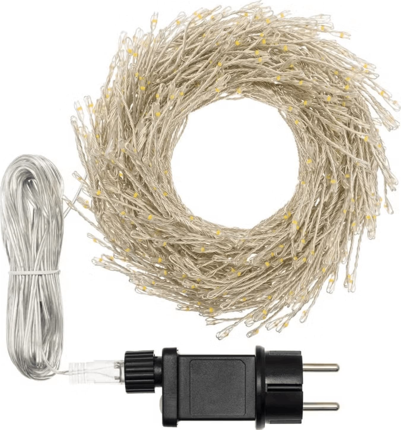 Festone di Luce argento con  microled bianco caldo e bianco freddo - 2