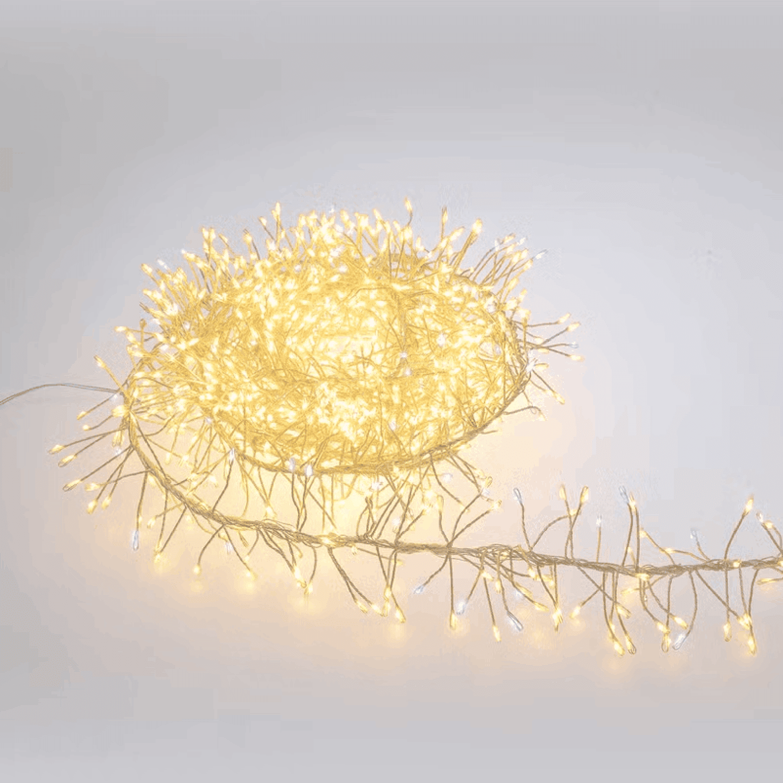 Festone di Luce argento con  microled bianco caldo e bianco freddo - 5