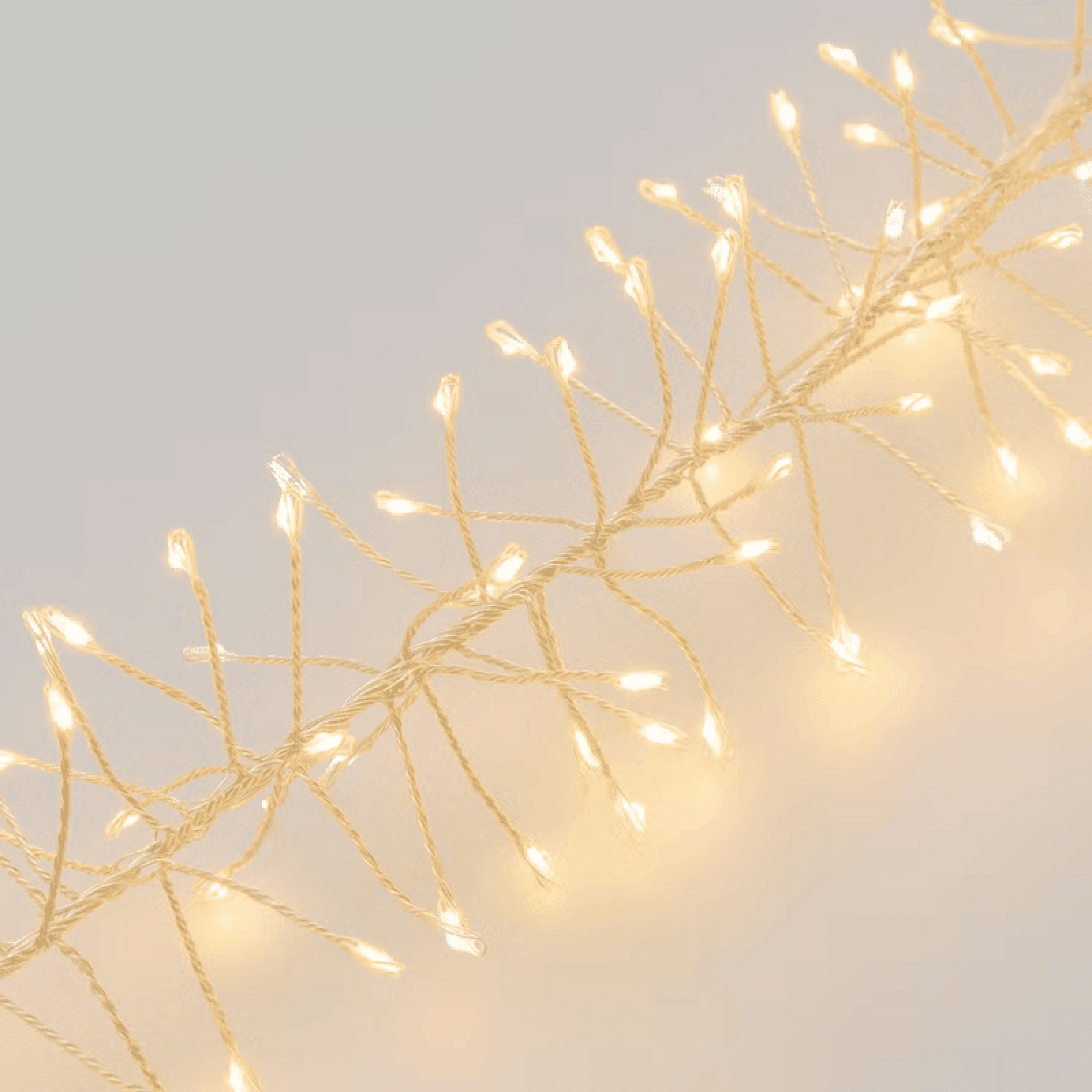 Festone di Luce argento con  microled bianco caldo e bianco freddo - 7