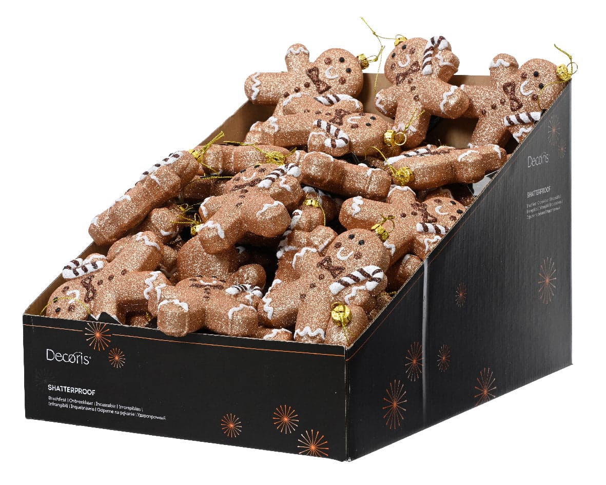 Pendaglio a forma di omino di Pan di zenzero per albero decorazione natalizia da 10 cm - 2
