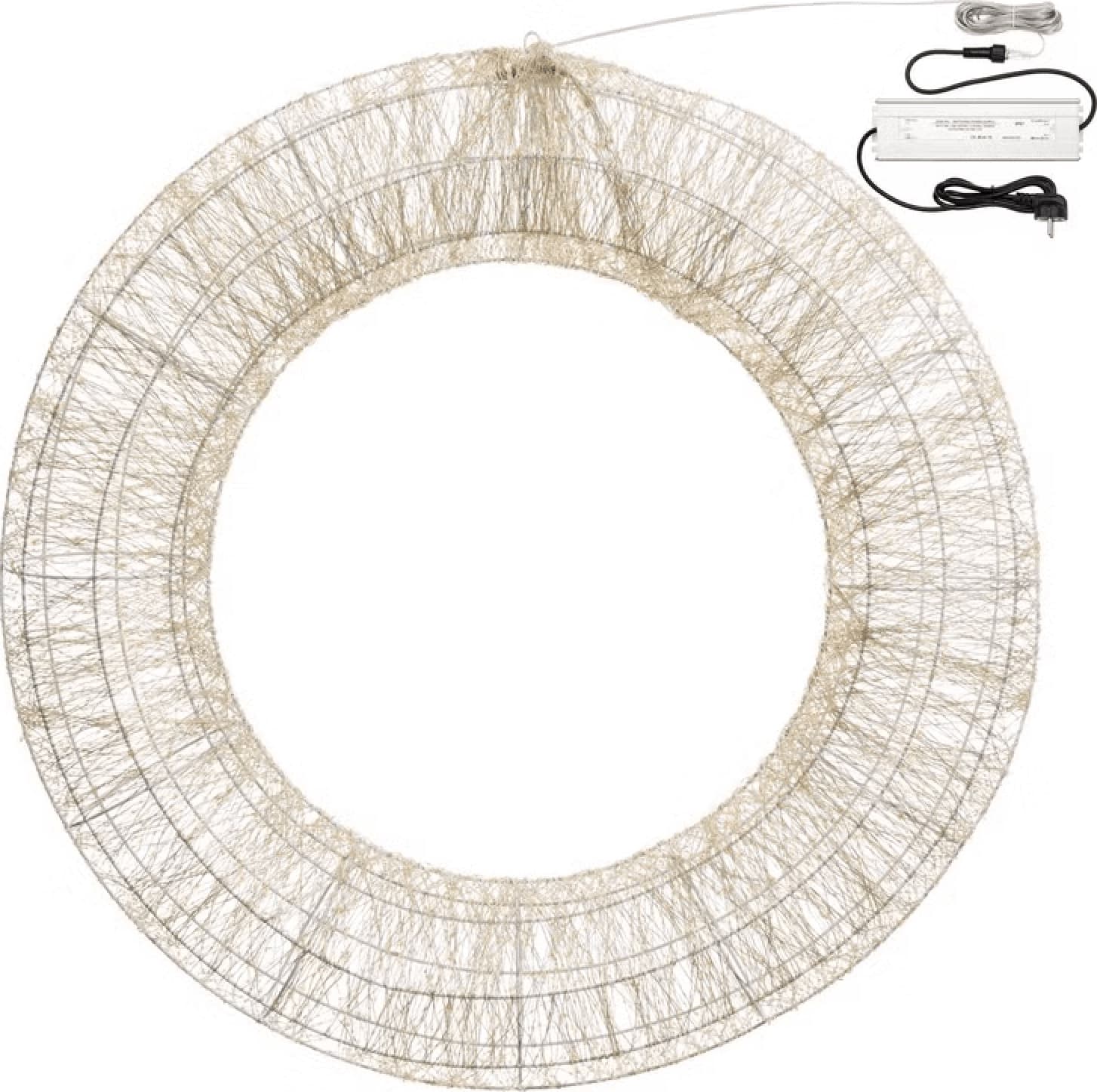 Corona Bianca 3D , microled bianco caldo e freddo, uso interno - 3