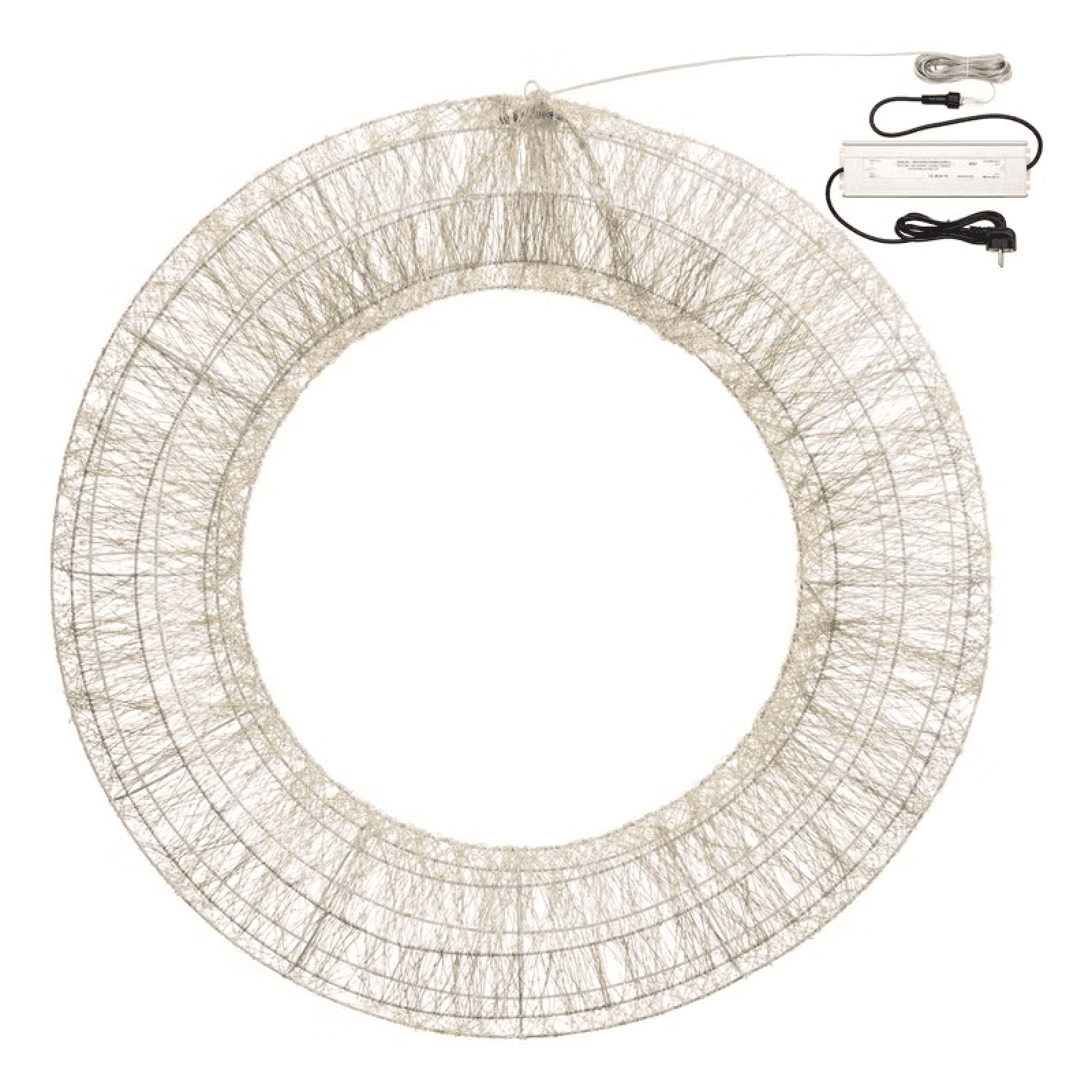 Corona Bianca 3D , microled bianco caldo e freddo, uso interno - 3