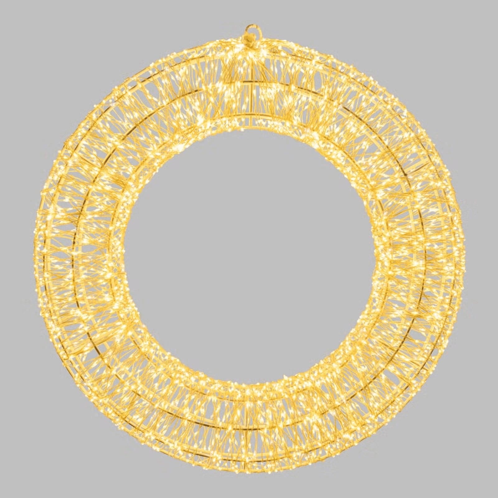 Corona Bianca 3D , microled bianco caldo e freddo, uso interno - 7
