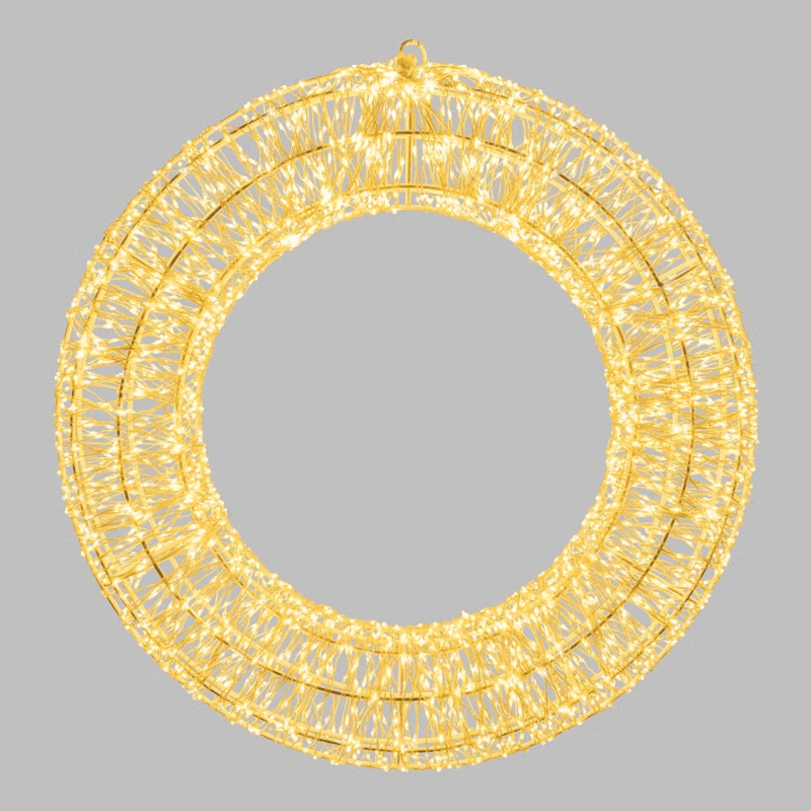 Corona Bianca 3D , microled bianco caldo e freddo, uso interno - 7