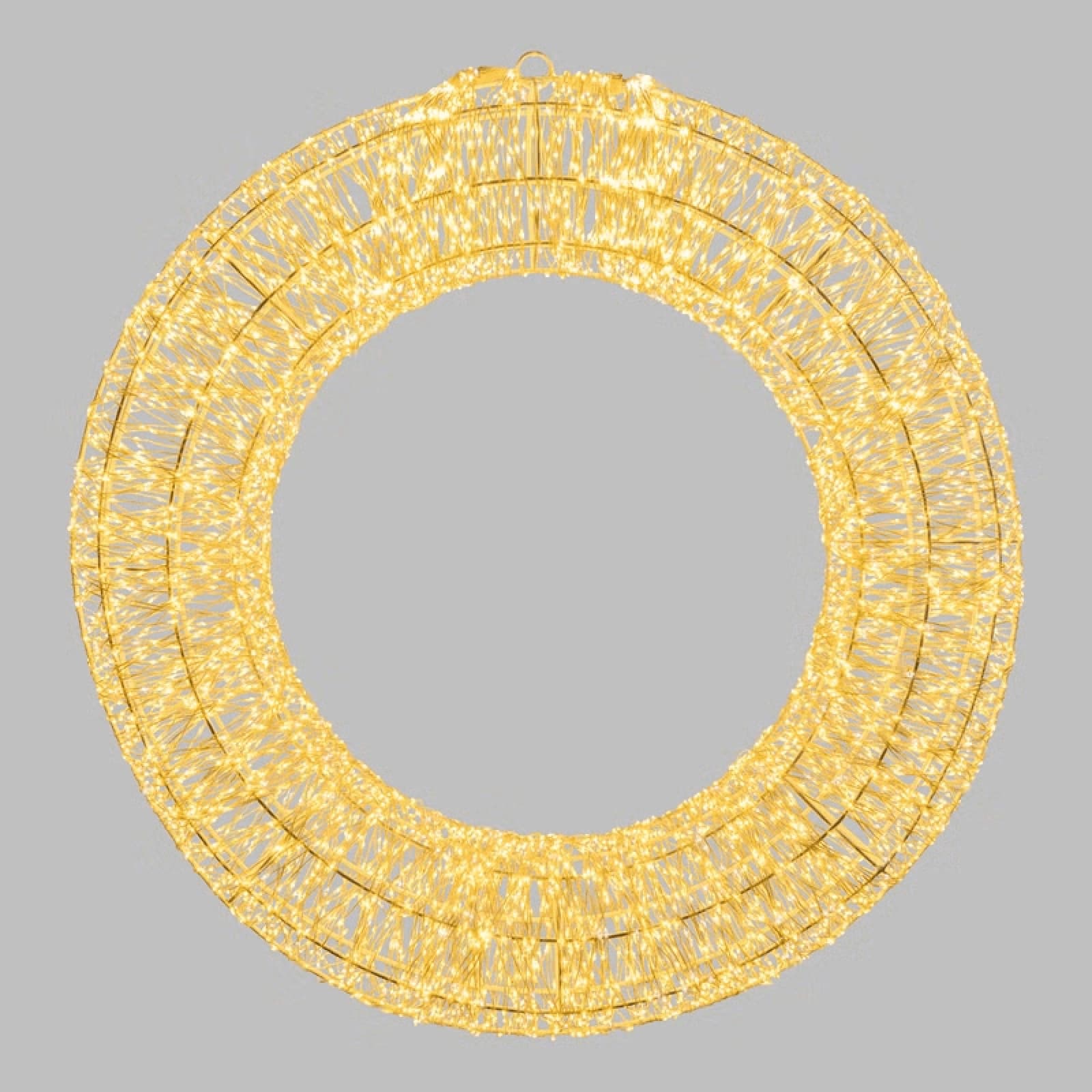Corona Bianca 3D , microled bianco caldo e freddo, uso interno - 9