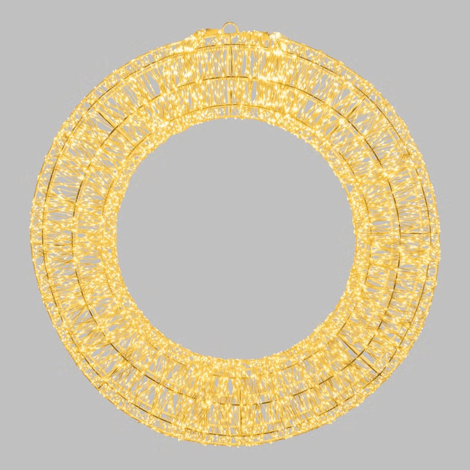 Corona Bianca 3D , microled bianco caldo e freddo, uso interno - 9