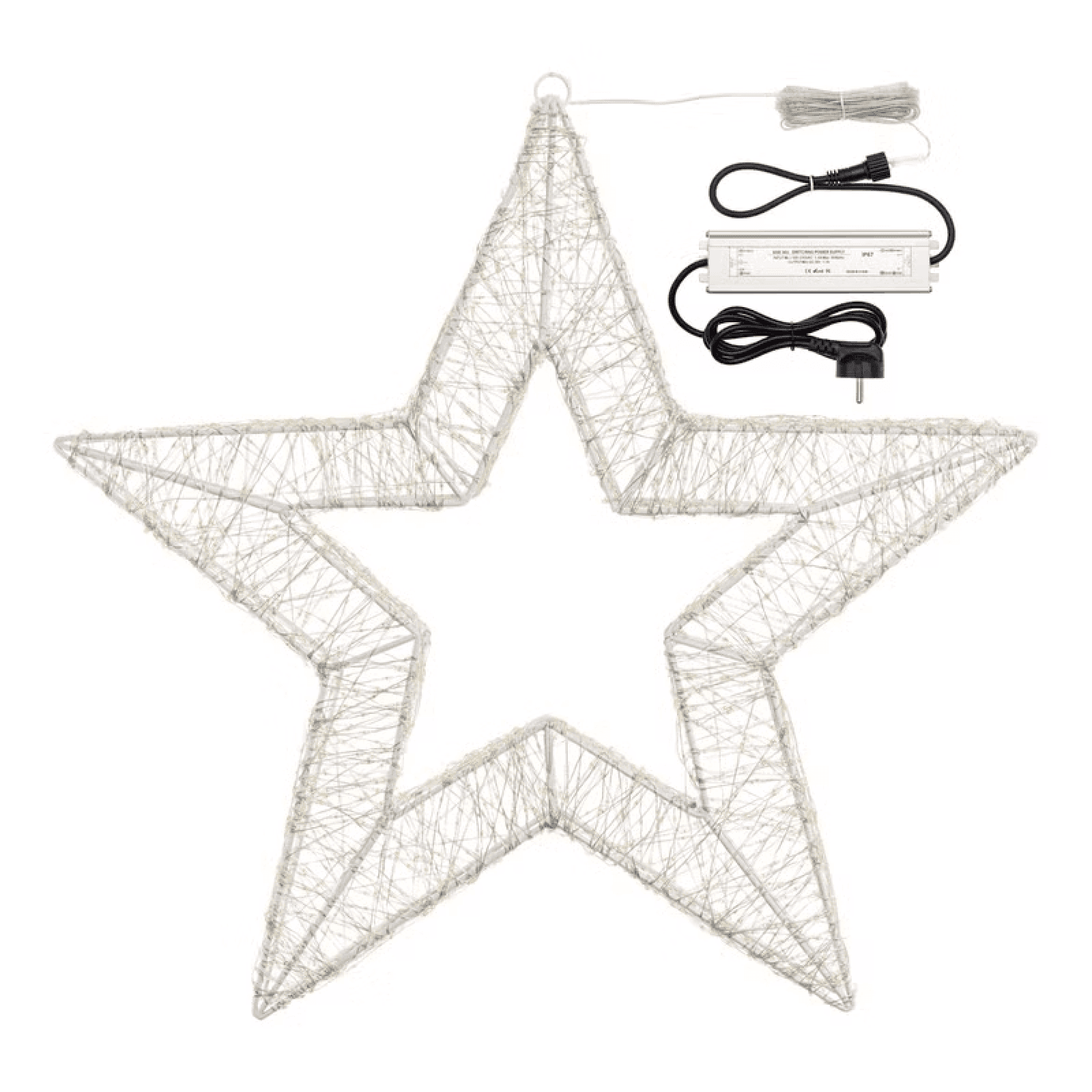 Stella Bianca 3D , microled bianco caldo e freddo, uso interno - 2