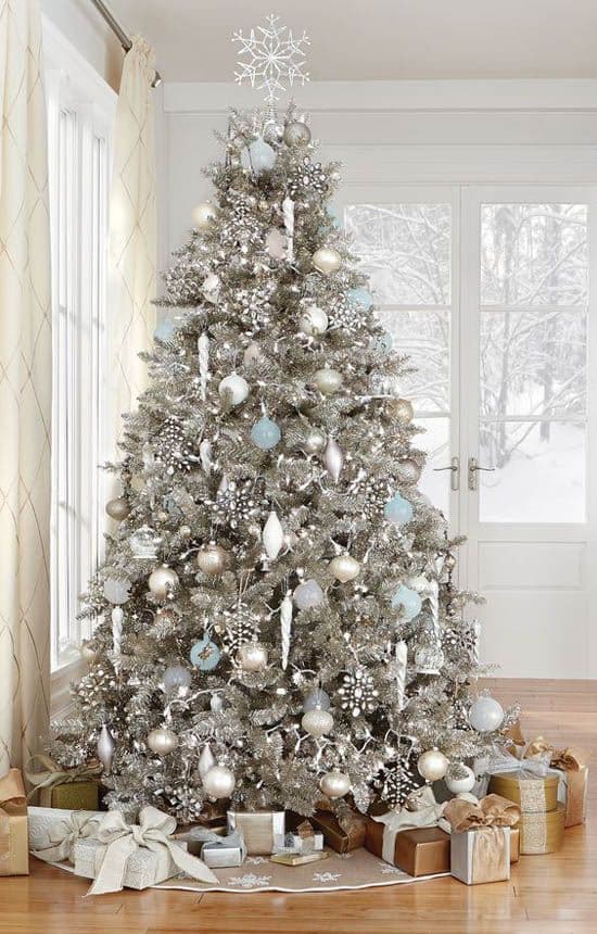 Palline per albero di natale in plastica infrangibile color perla da 10 cm, 4 pezzi - 2