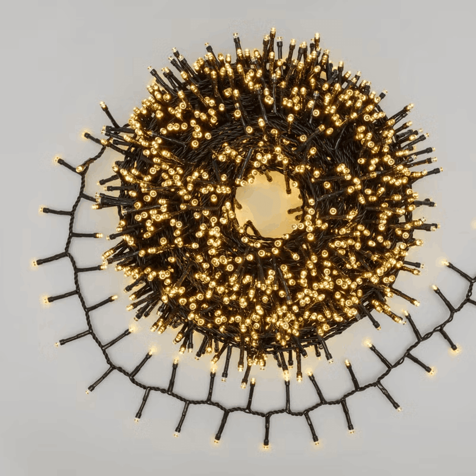 Catena Nastro di Luce con avvolgitore, 35 m, 1750 led bianco caldo, cavo verde - 3