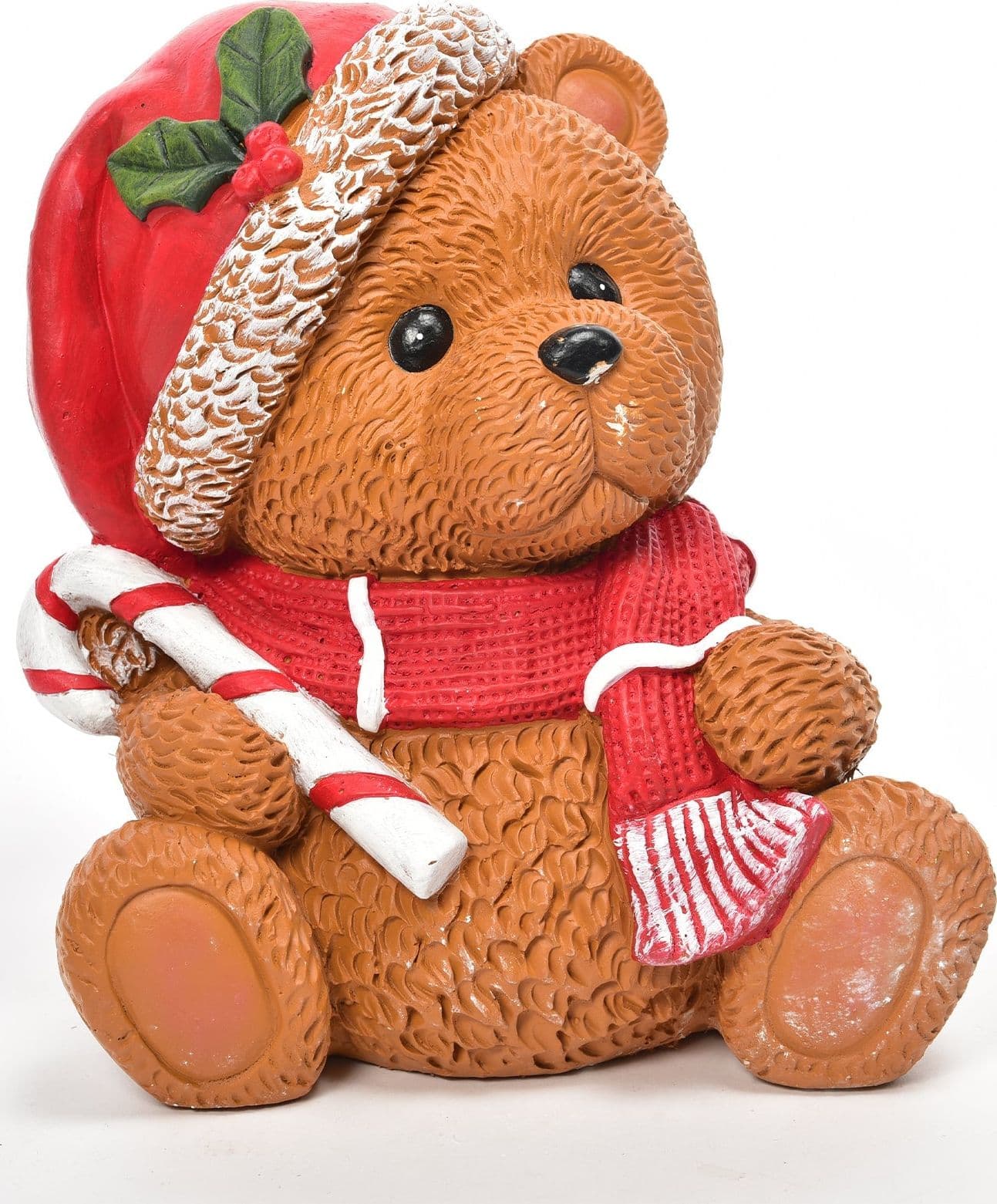 Orso natalizio in poliresina per decorazione natalizia - 3