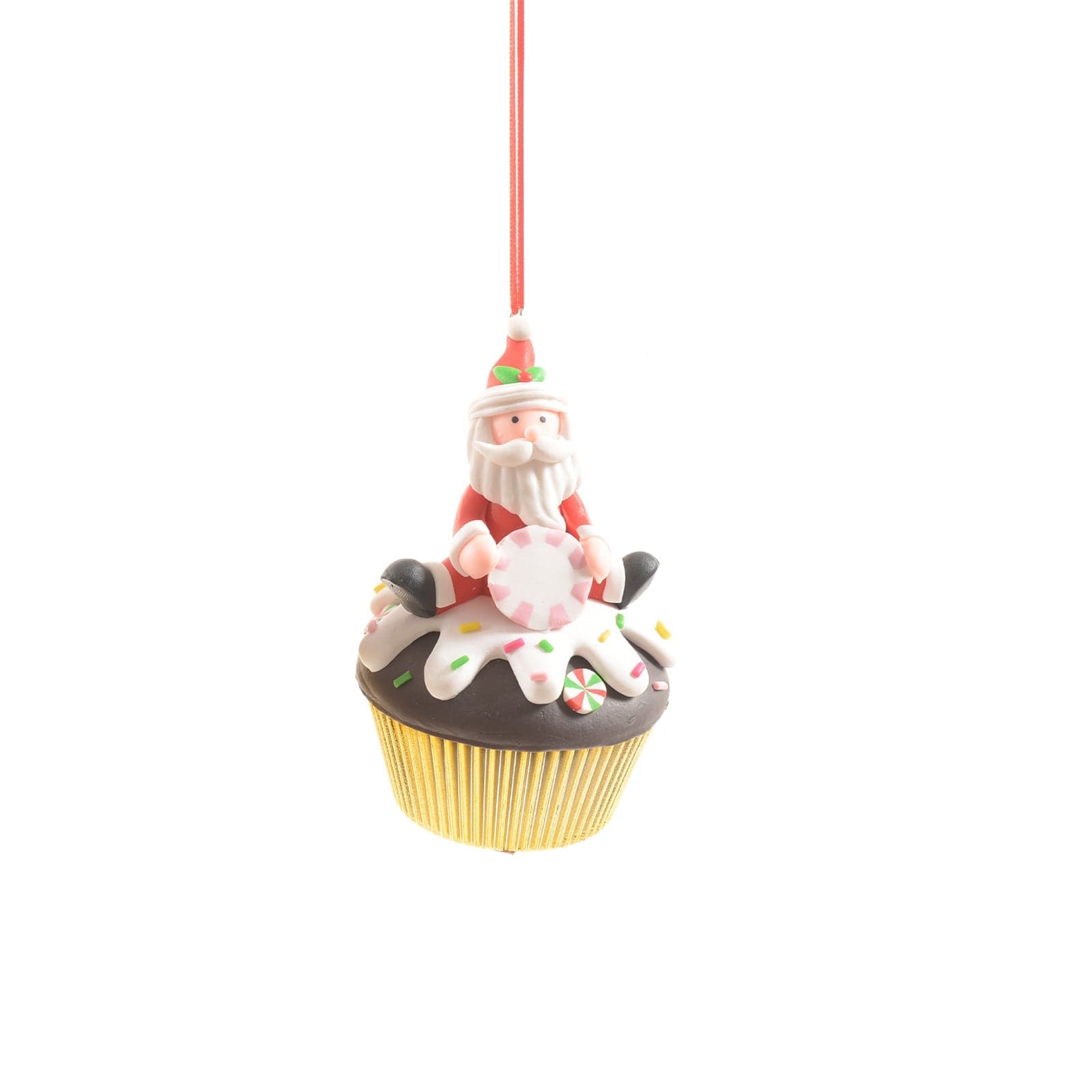 Pendaglio a forma di muffin in argilla morbida per decorazioni natalizie - 2