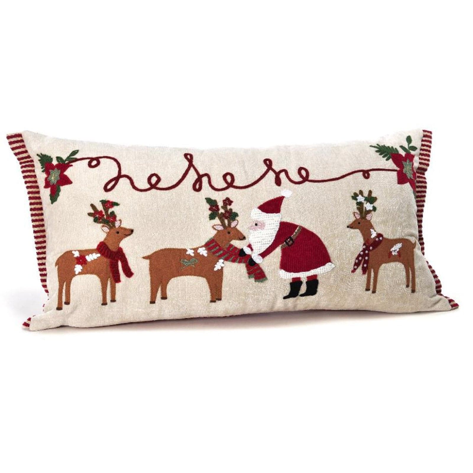 Cuscino in velluto con renne per decorazioni natalizie 35 x 60 cm - 2