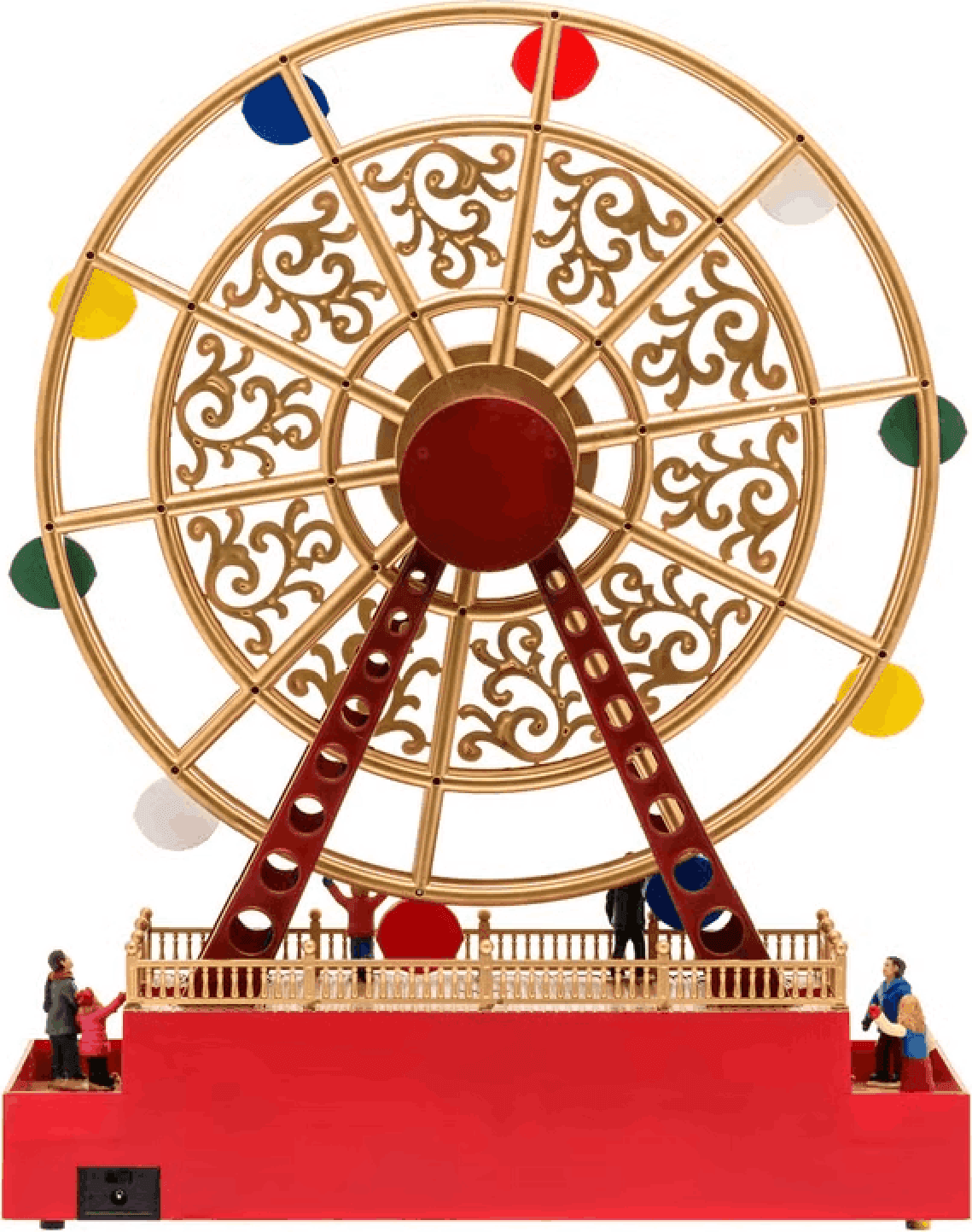 Villaggio Ruota Panoramica rotante, h 48 cm per decorazioni natalizie - 2