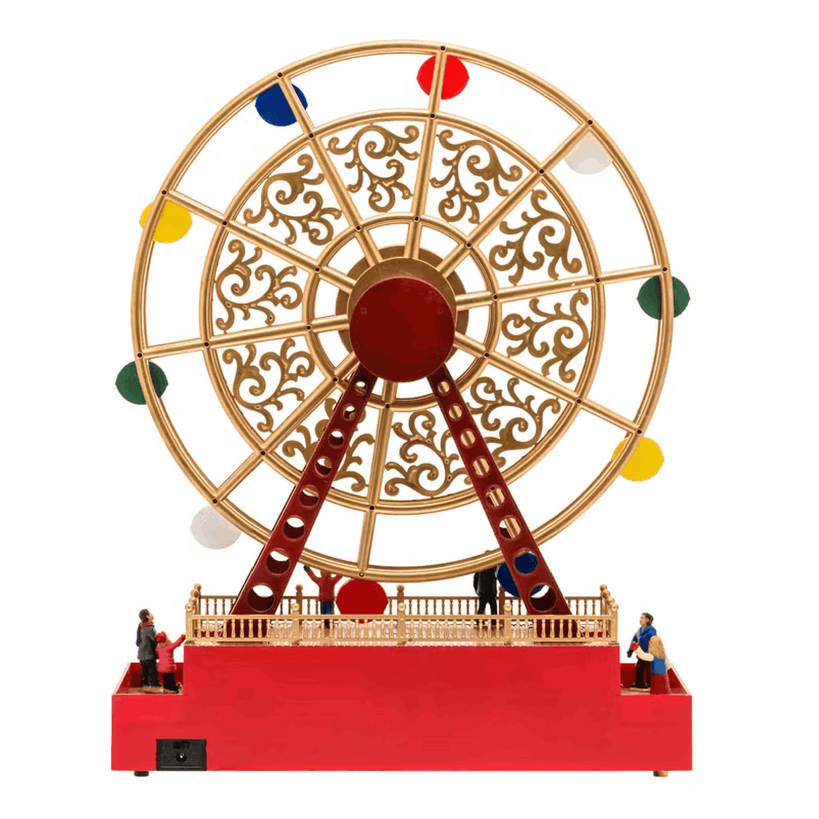 Villaggio Ruota Panoramica rotante, h 48 cm per decorazioni natalizie - 2