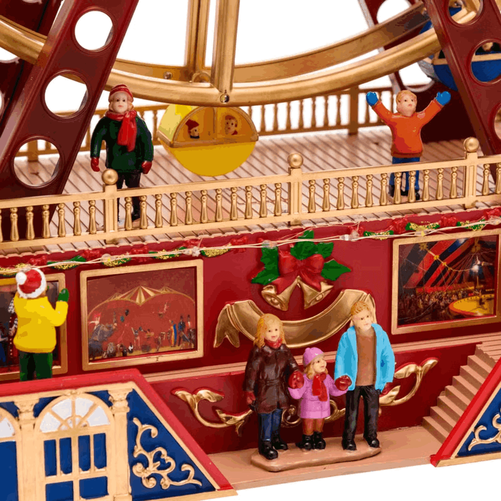 Villaggio Ruota Panoramica rotante, h 48 cm per decorazioni natalizie - 4