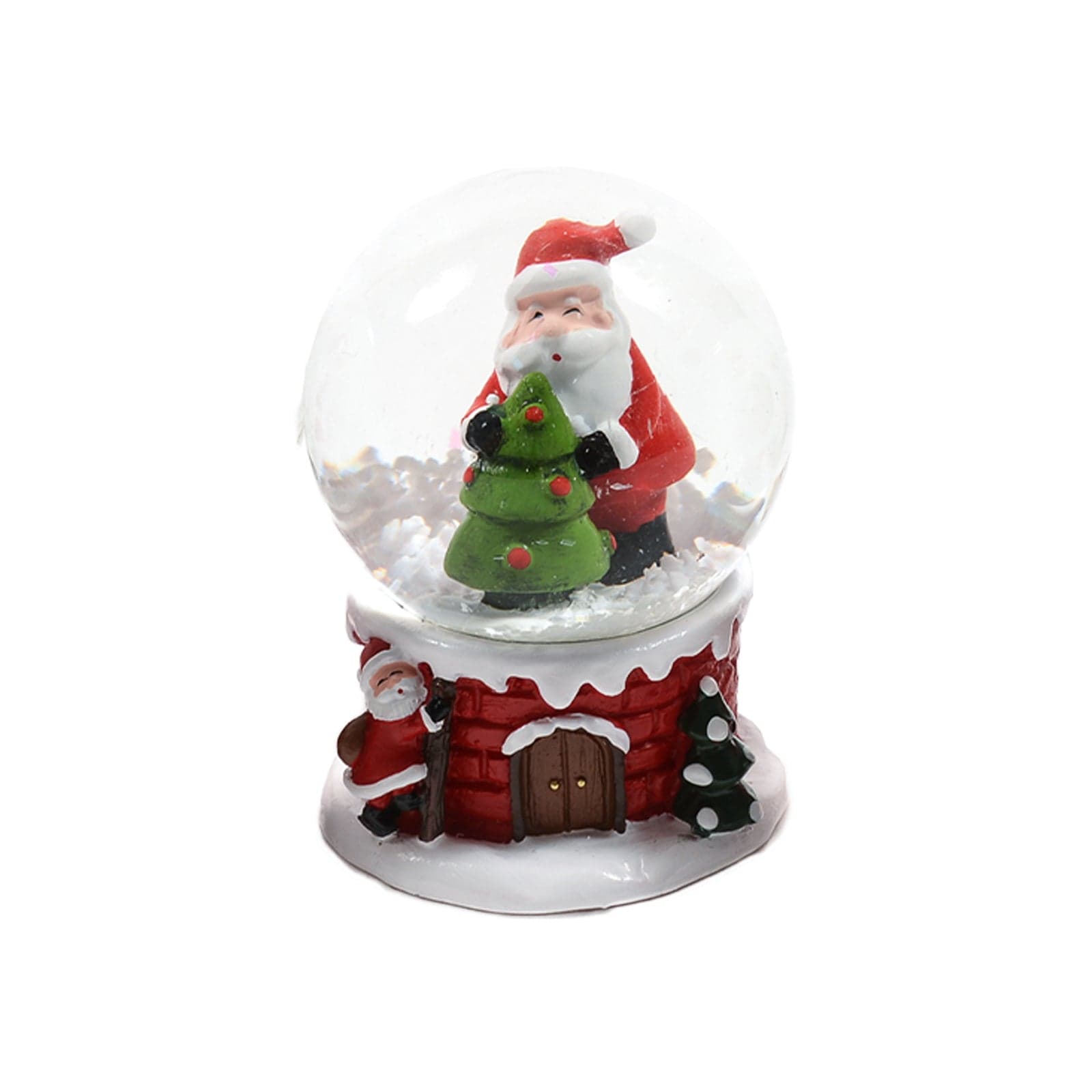 Palla di neve Babbo Natale con glitter neve decorazione natalizia 4,5 x h 6 cm - 3