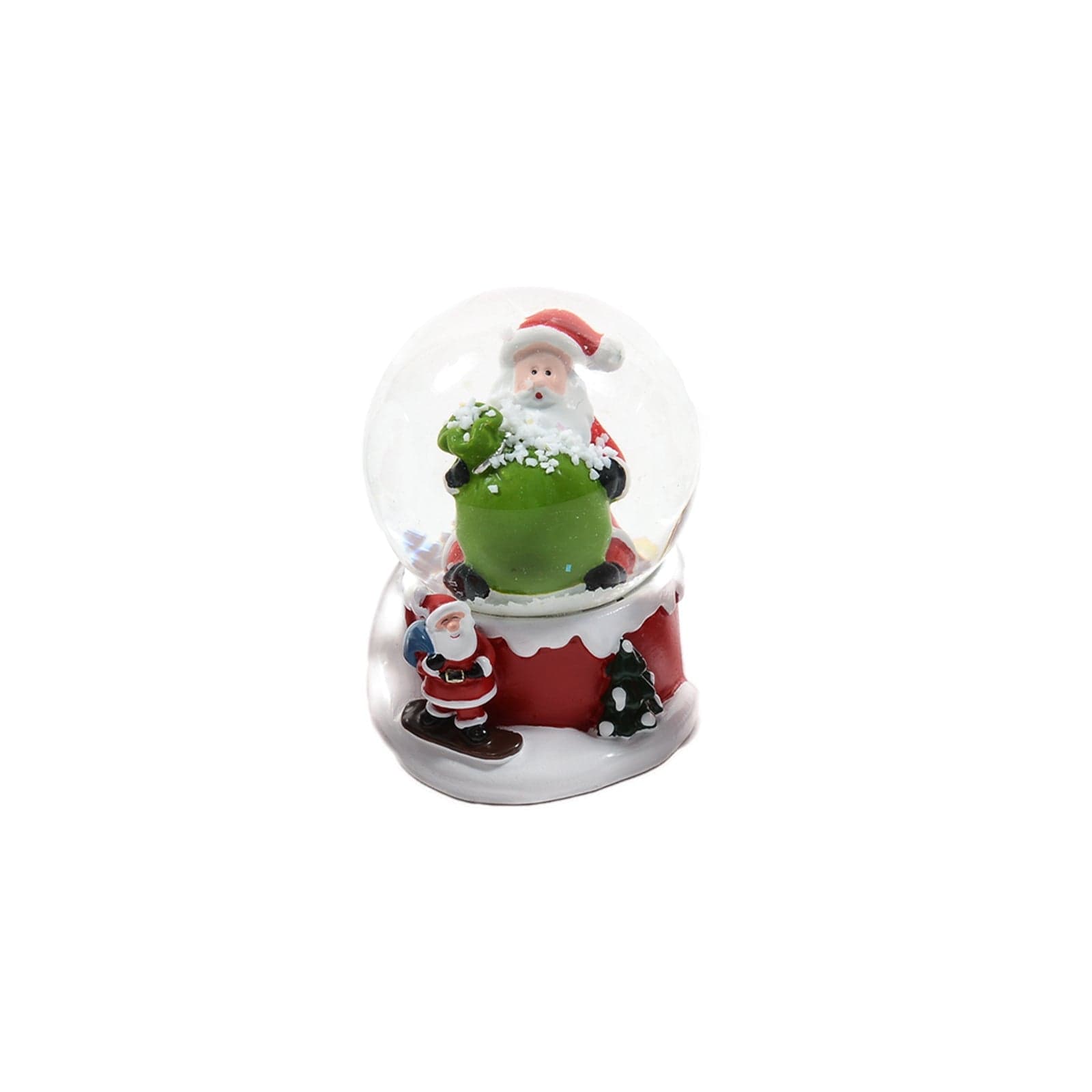 Palla di neve con glitter neve decorazione natalizia 4,5 x h 6 cm - 2