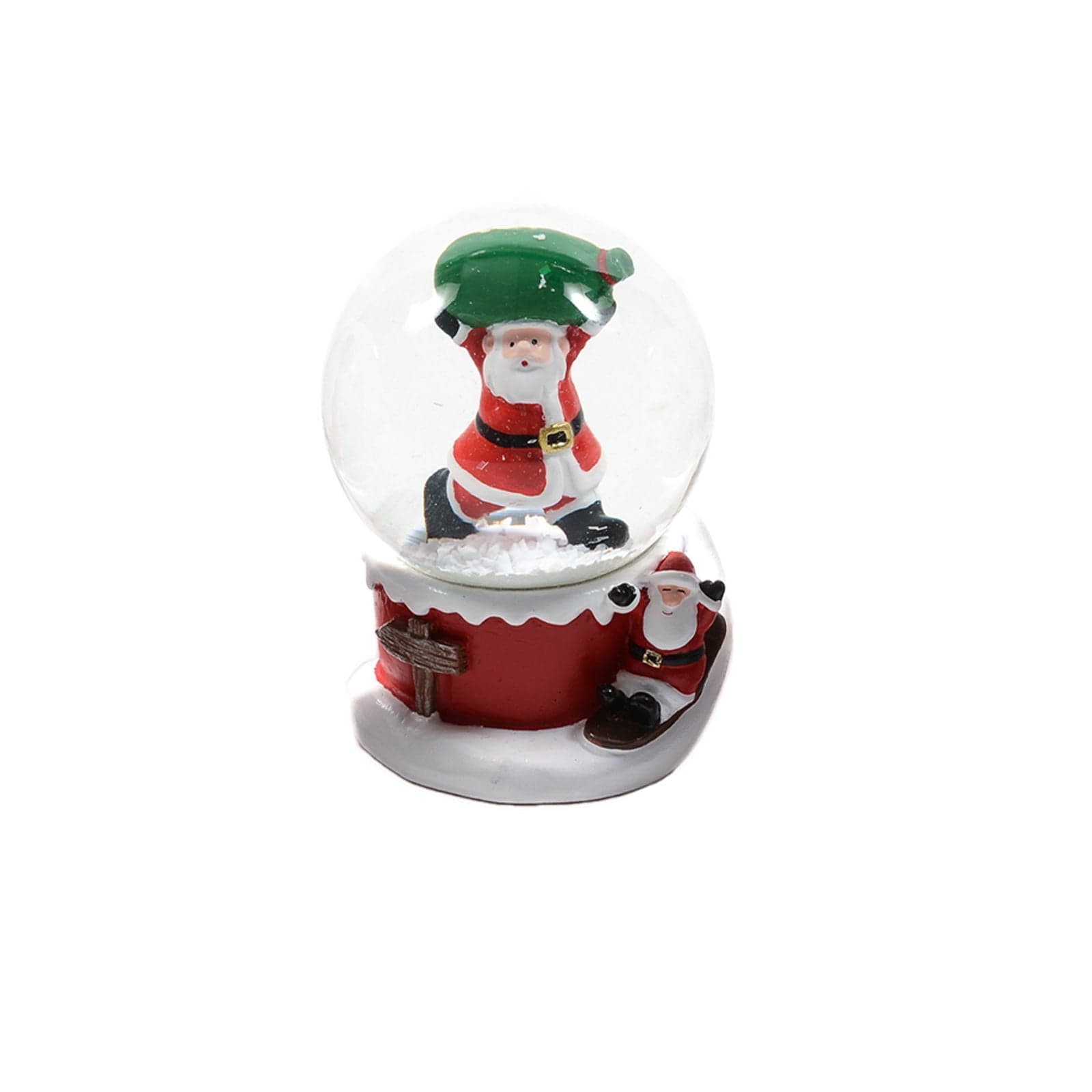 Palla di neve con glitter neve decorazione natalizia 4,5 x h 6 cm - 3
