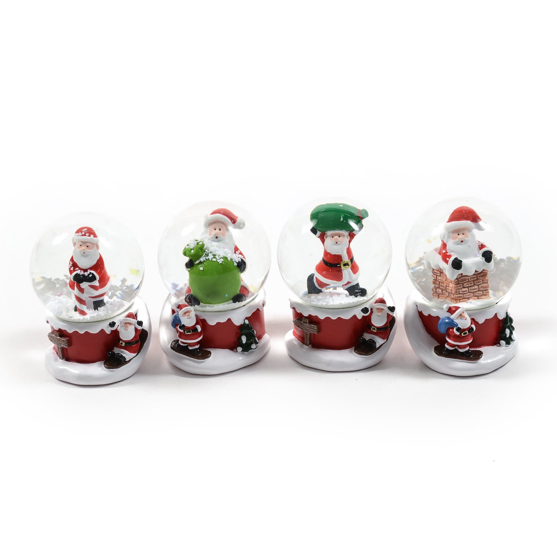 Palla di neve con glitter neve decorazione natalizia 4,5 x h 6 cm - 5