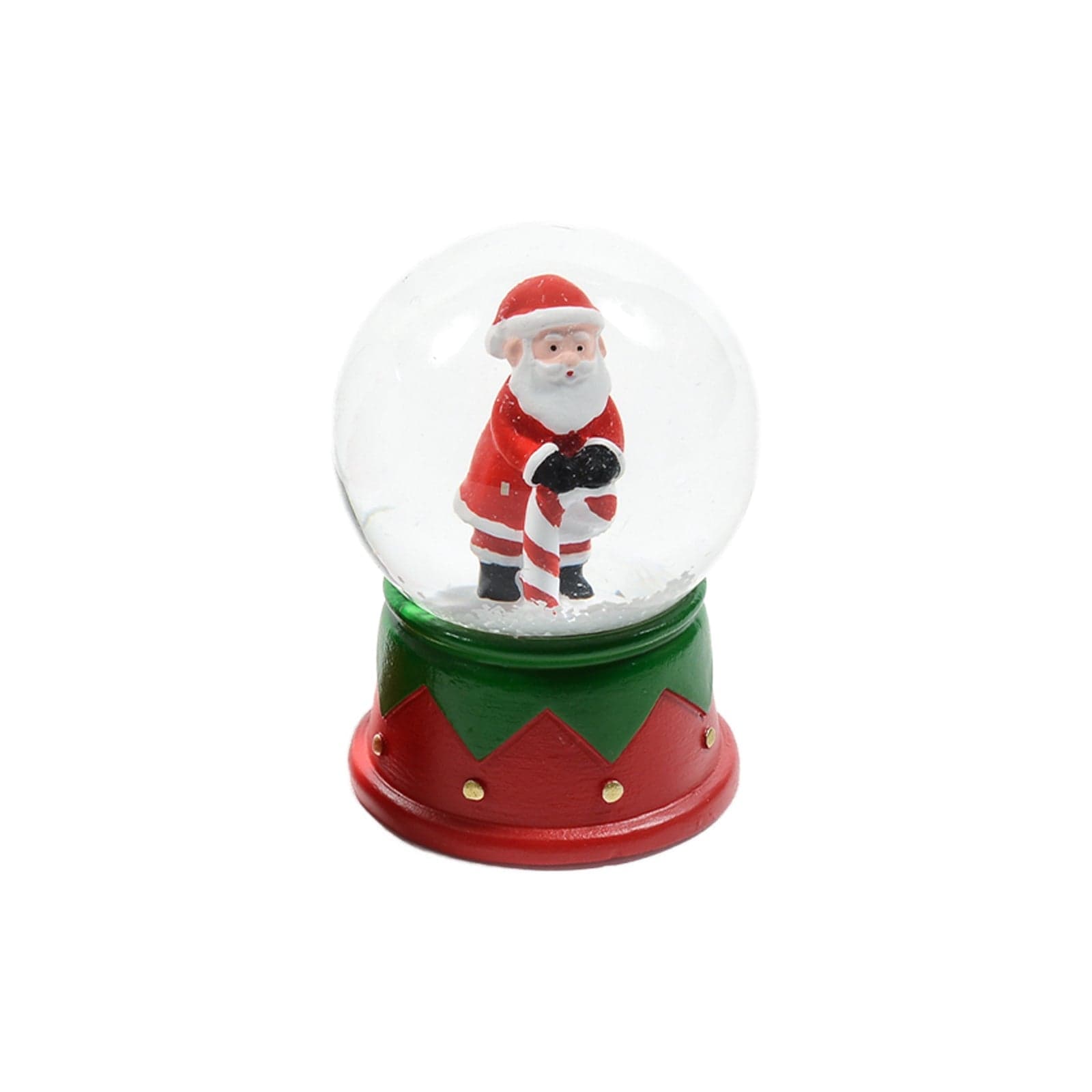 Palla di neve color rosso e verde decorazione natalizia 4,5 x h 6 cm - 4