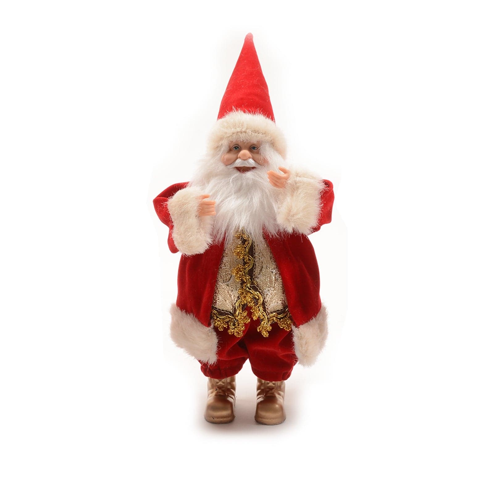 Babbo natale decorativo con vestito rosso in poliestere per decorazioni natalizie - 2