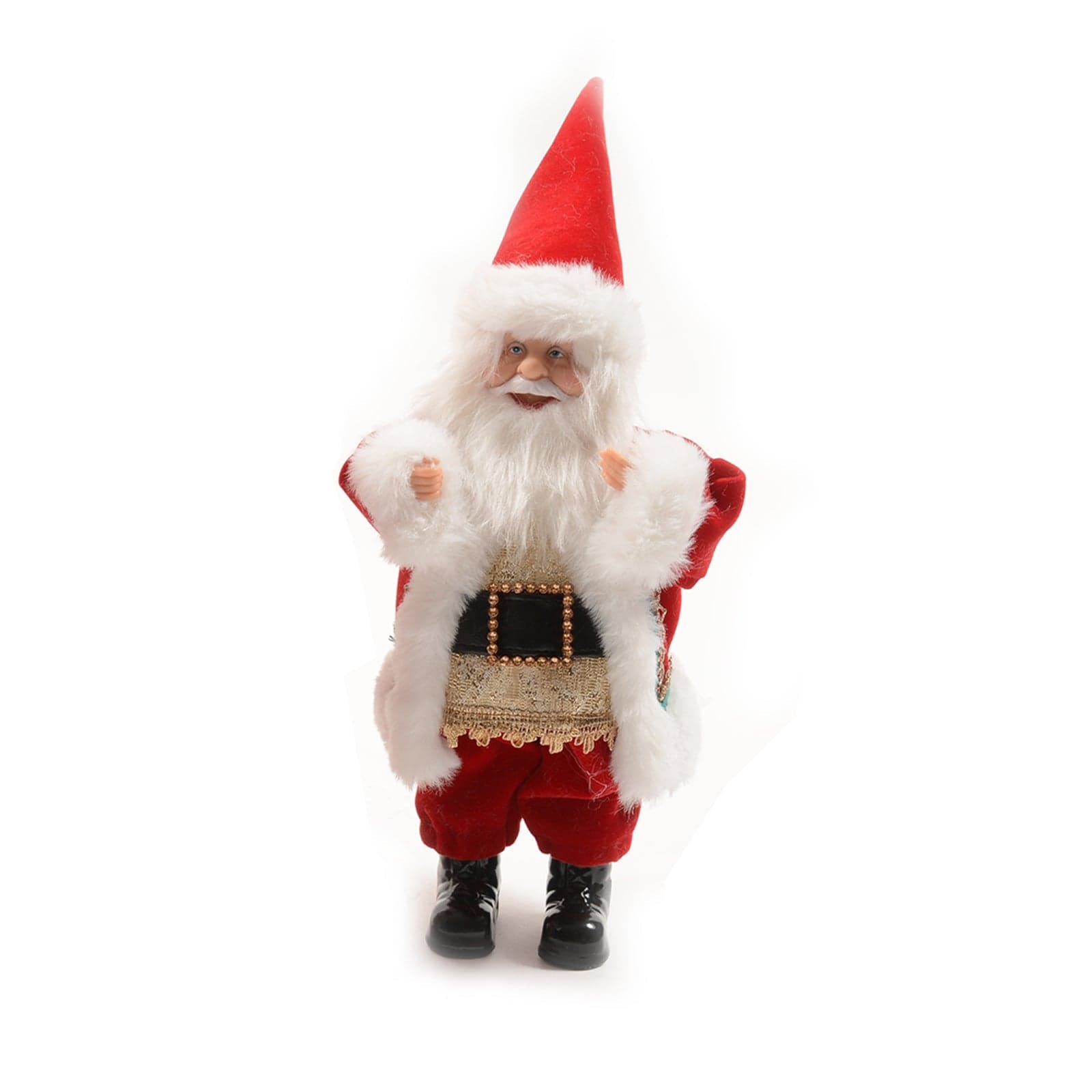 Babbo natale decorativo con vestito rosso in poliestere per decorazioni natalizie - 3