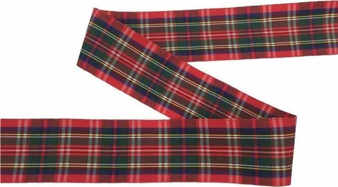 Nastro "Tartan" con motivo scozzese per decorazioni e confezioni natalizie 6,3 cm x 10 m - 2