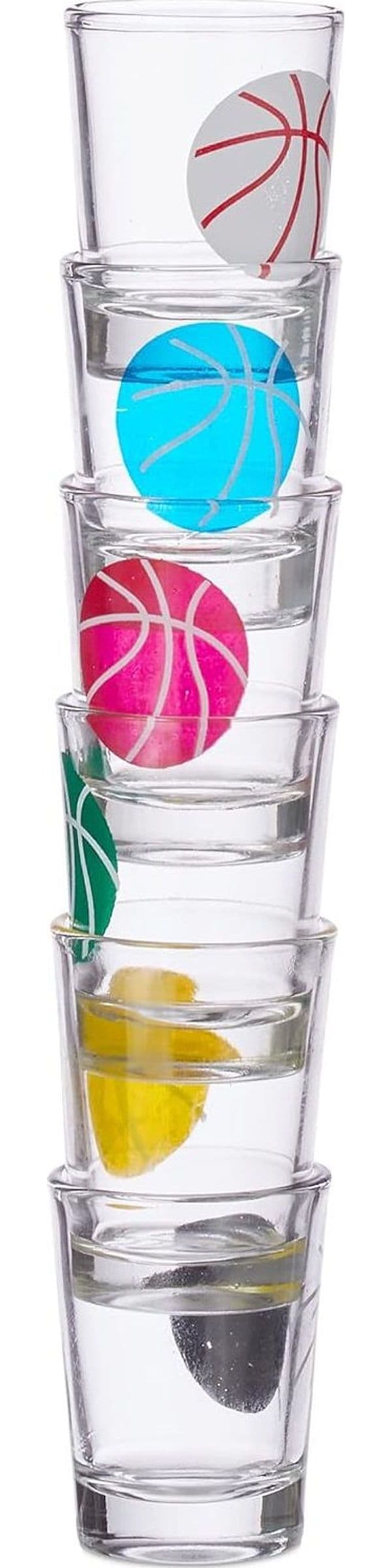 Gioco da tavola "Drink Basket" con 6 bicchieri in vetro scatola regalo - 4