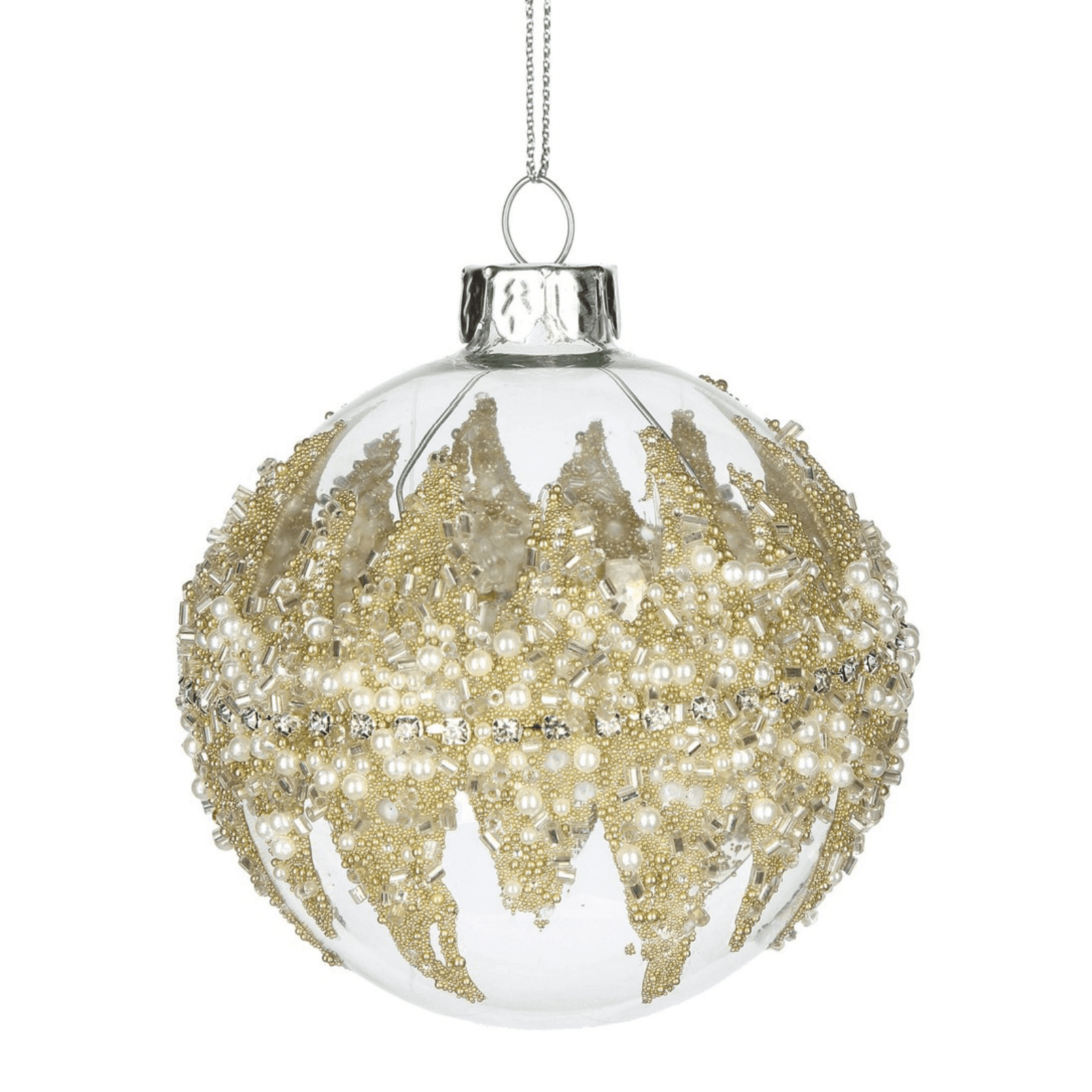 Palline per albero di Natale in vetro "Mirage" oro per decorazioni natalizie - 3