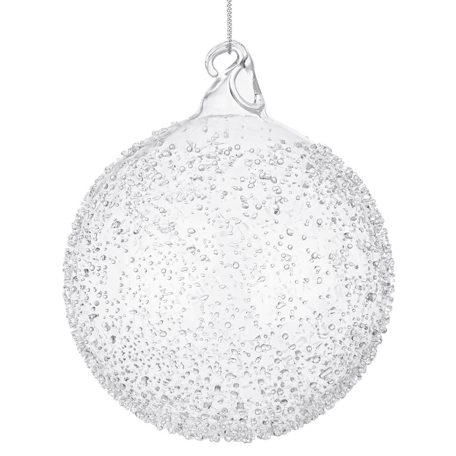 Palline per albero di Natale in vetro "Saturno" trasparente  per decorazioni natalizie - 3