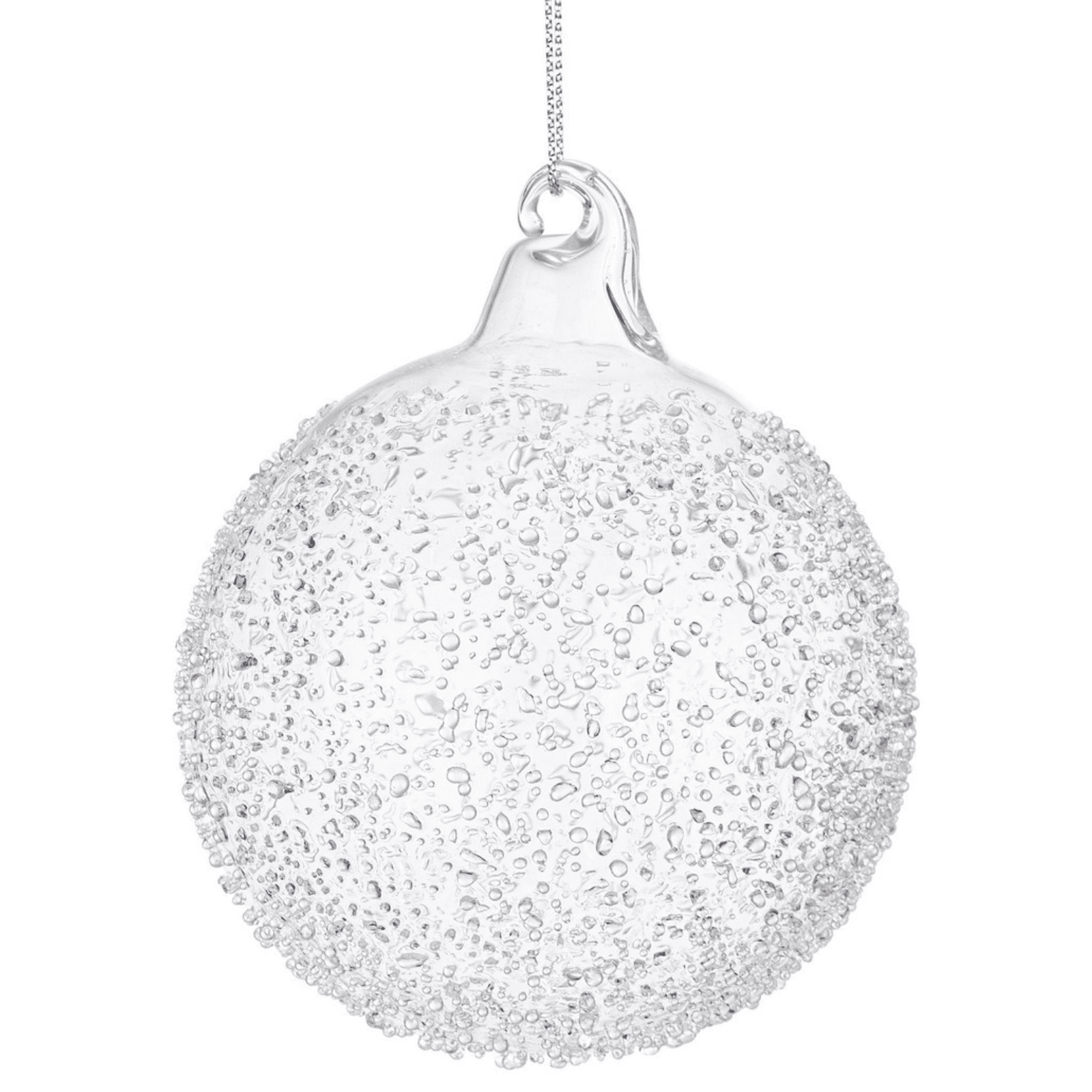 Palline per albero di Natale in vetro "Saturno" trasparente  per decorazioni natalizie - 5