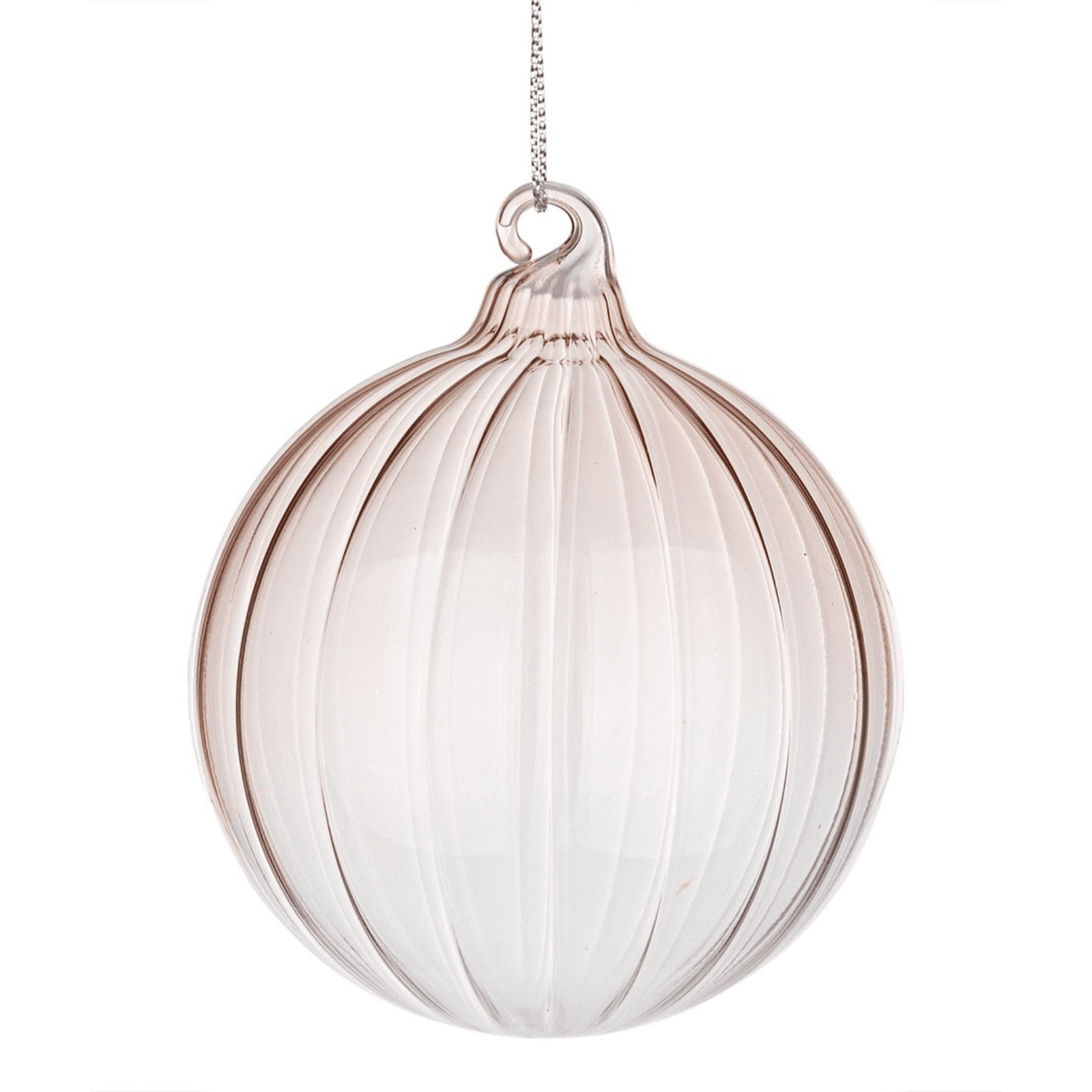 Palline per albero di Natale in vetro "Nuance" beige per decorazioni natalizie - 3
