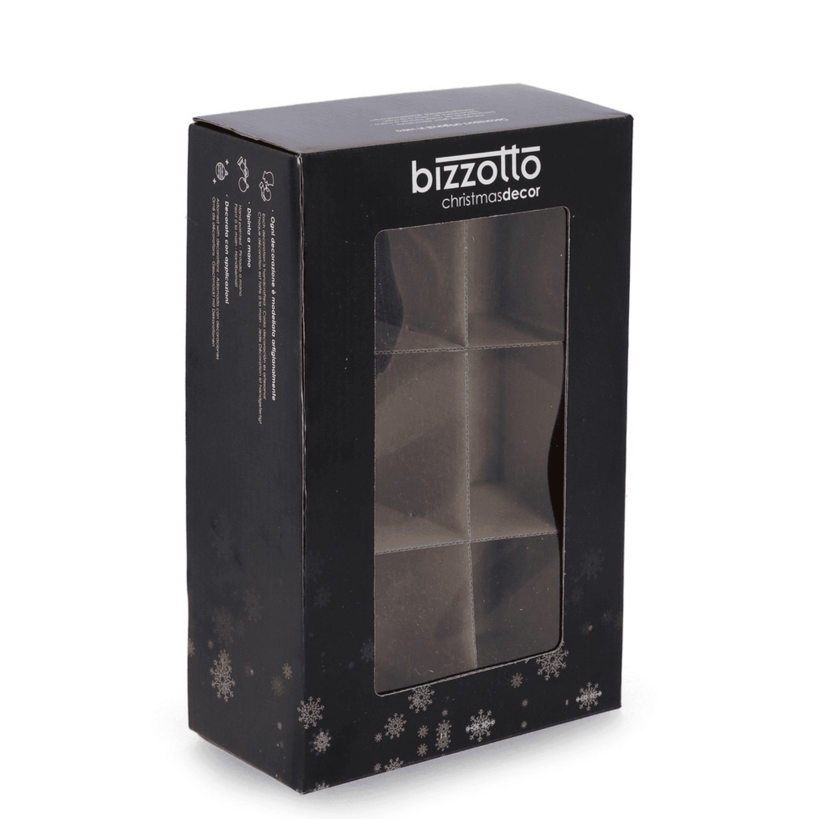 Pendaglio in vetro " Saturno" trasparente brinato per decorazioni natalizie 6 sfere - 2