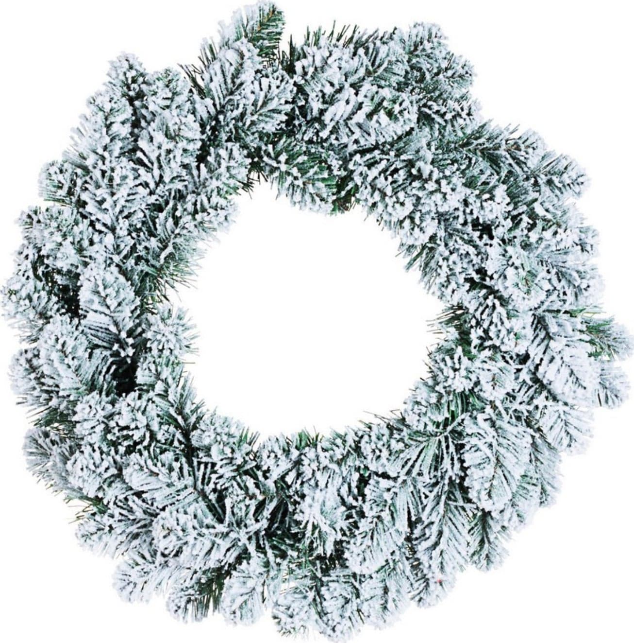 Corona natalizia "Innsbruck" innevata in metallo per decorazioni natalizie - 2
