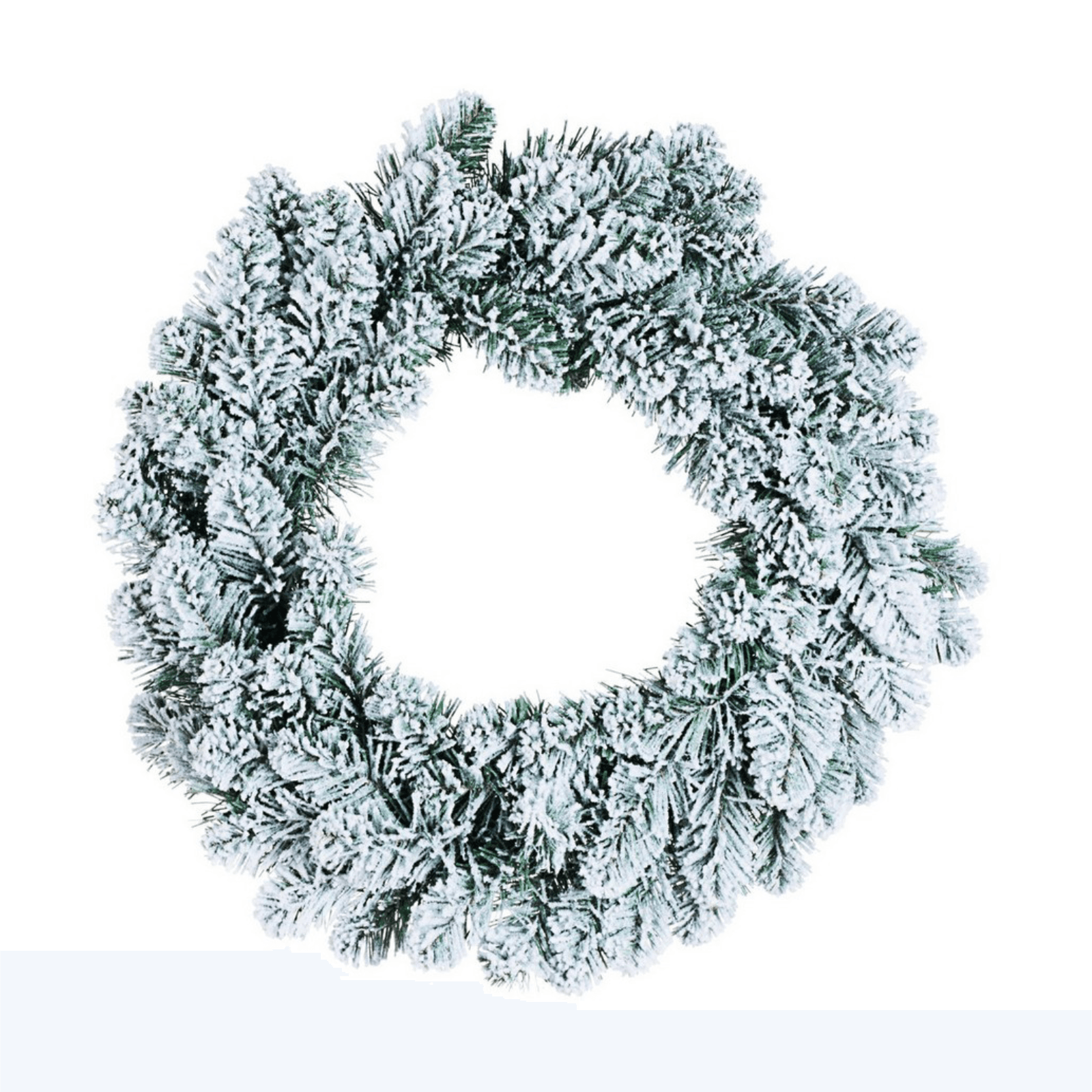 Corona natalizia "Innsbruck" innevata in metallo per decorazioni natalizie - 2