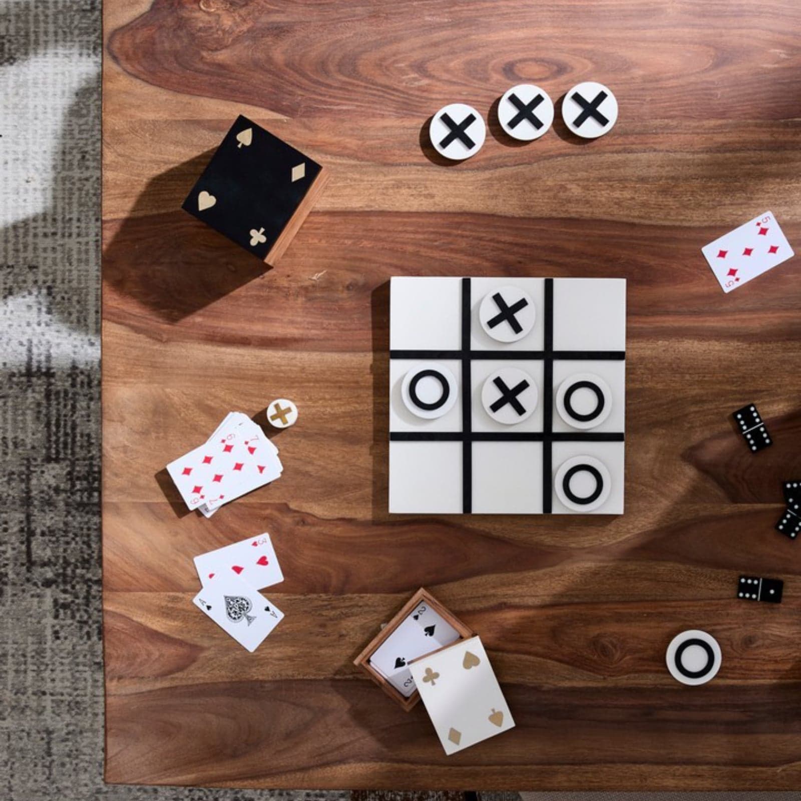 Carte "Fortune" in legno di acacia per decorazioni interne - 3