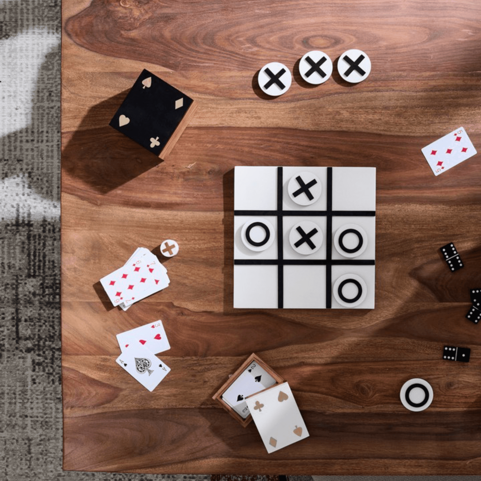 Carte "Fortune" in legno di acacia per decorazioni interne - 3