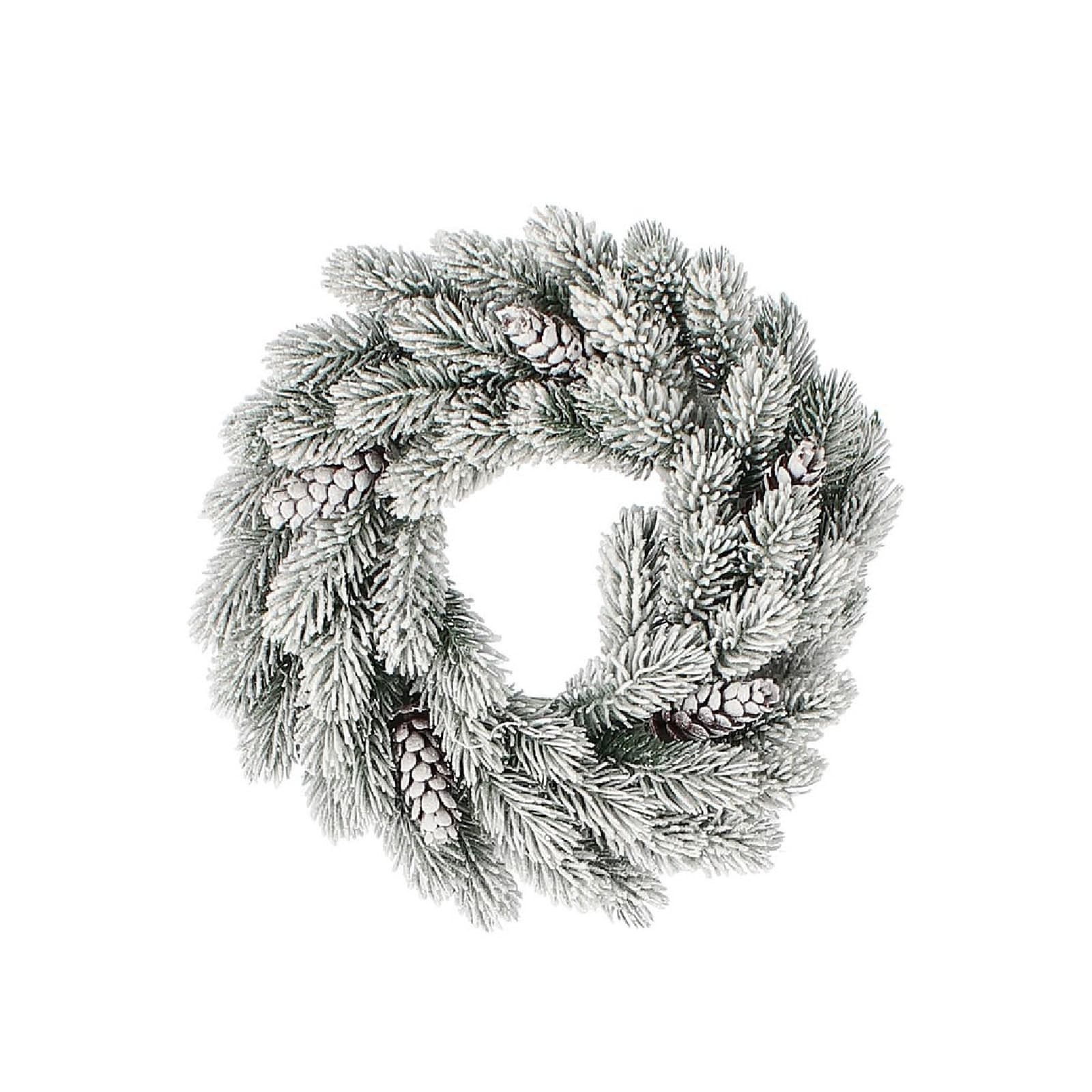 Corona natalizia innevata "Lynda" ghirlanda in plastica decorativa Ø 30/40 cm - 2