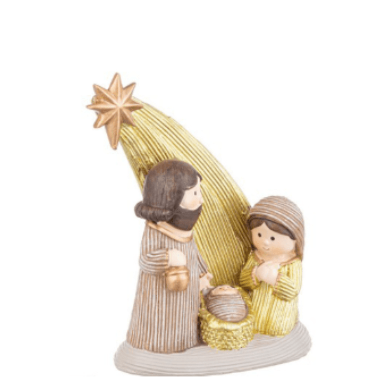 Natività "Timothy" naturale in poliresina, presepe da 9,3x5x12h - 3