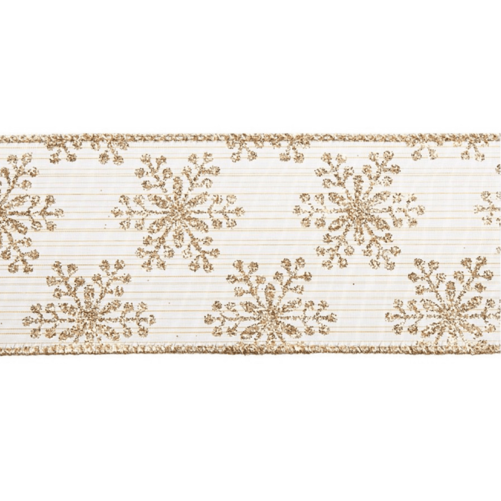 Nastro decorativo "Tinsel" oro per confezioni natalizie h 63 mm x 4 mt - 4