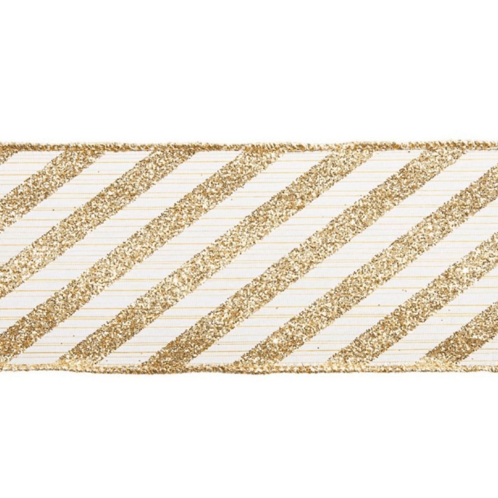 Nastro decorativo "Tinsel" oro per confezioni natalizie h 63 mm x 4 mt - 5