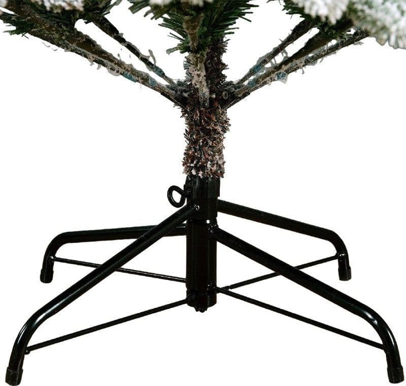 Albero di Natale innevato "Oslo" con big led in PE + PVC + Flock - 6