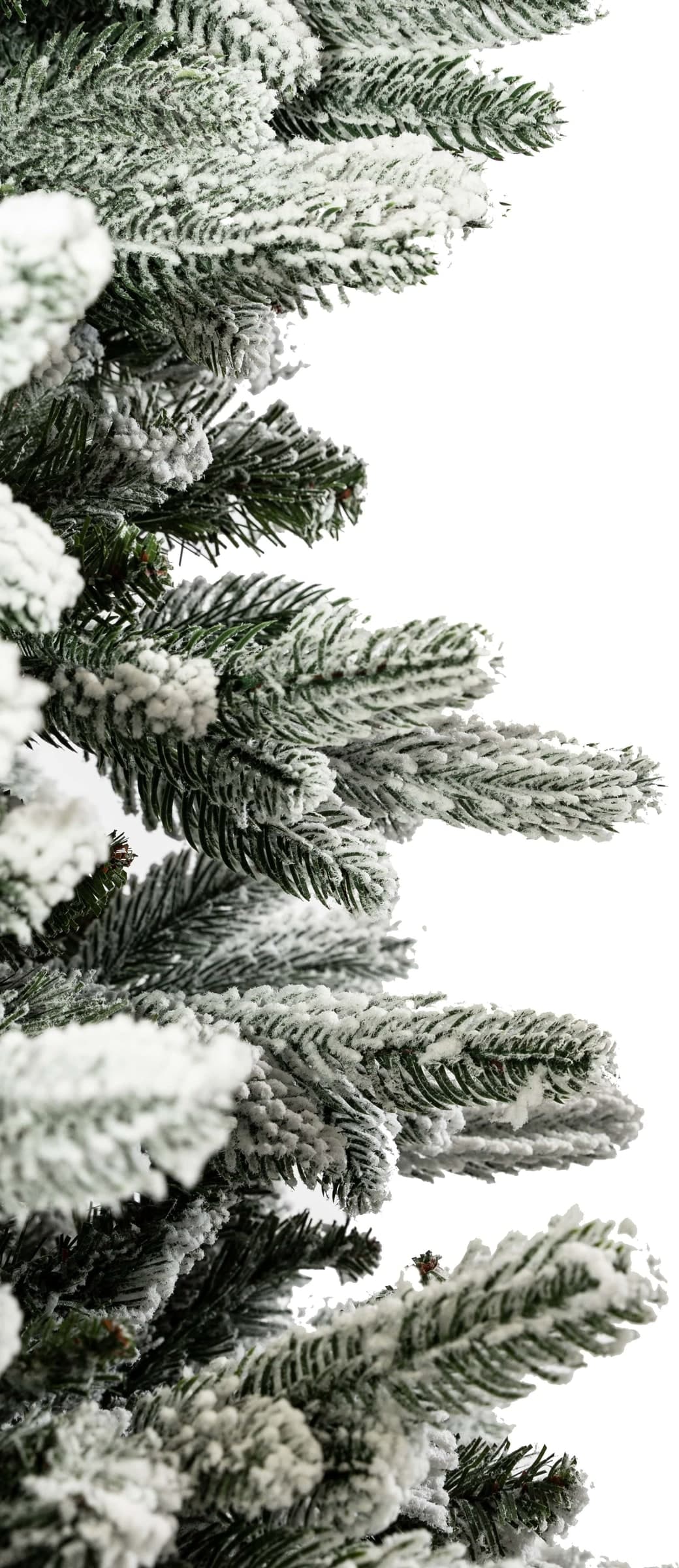 Albero di Natale Slim innevato "Fred" in PE Effetto Real Touch + PVC + Flock - 5