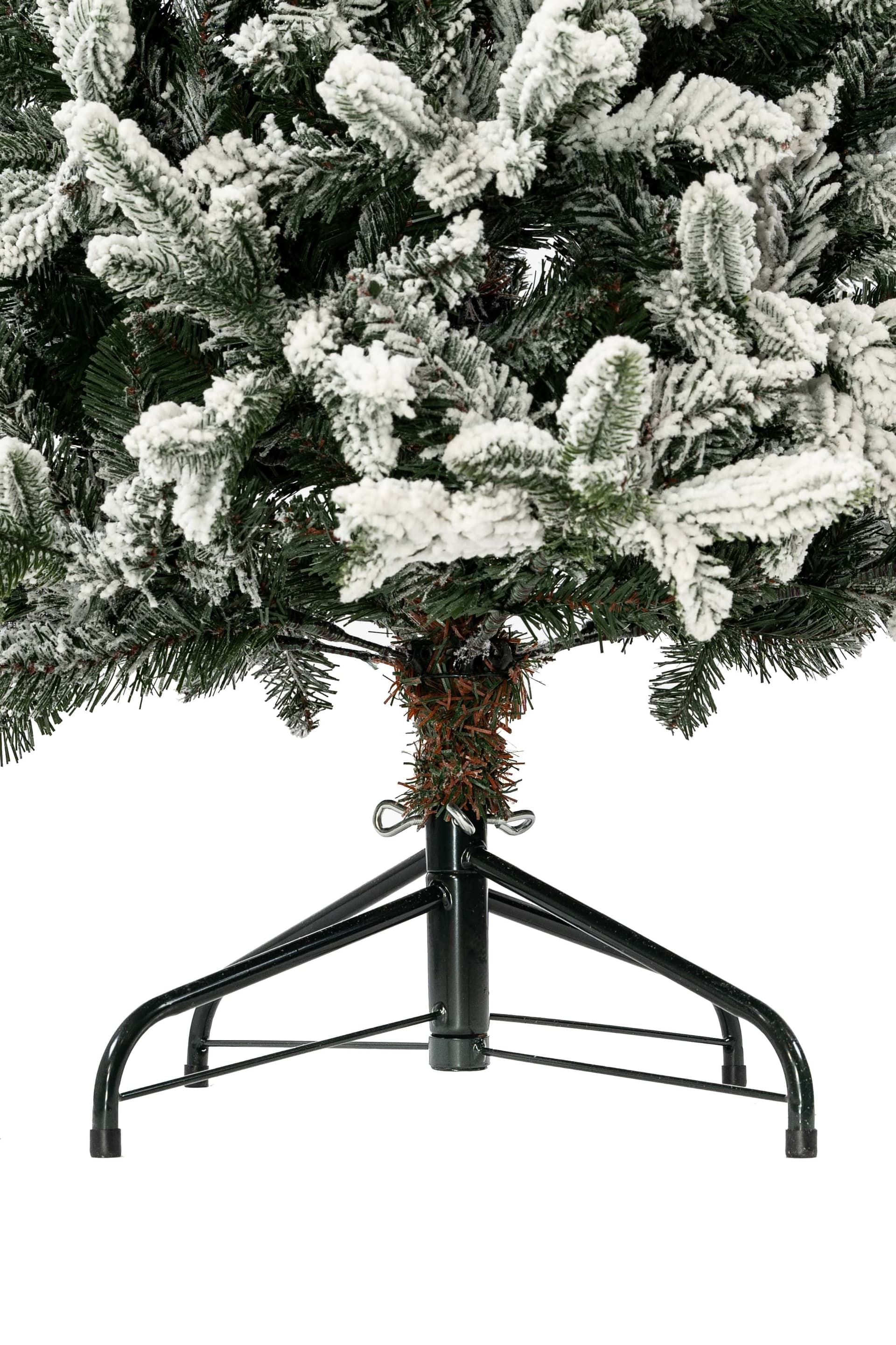 Albero di Natale Slim innevato "Fred" in PE Effetto Real Touch + PVC + Flock - 6