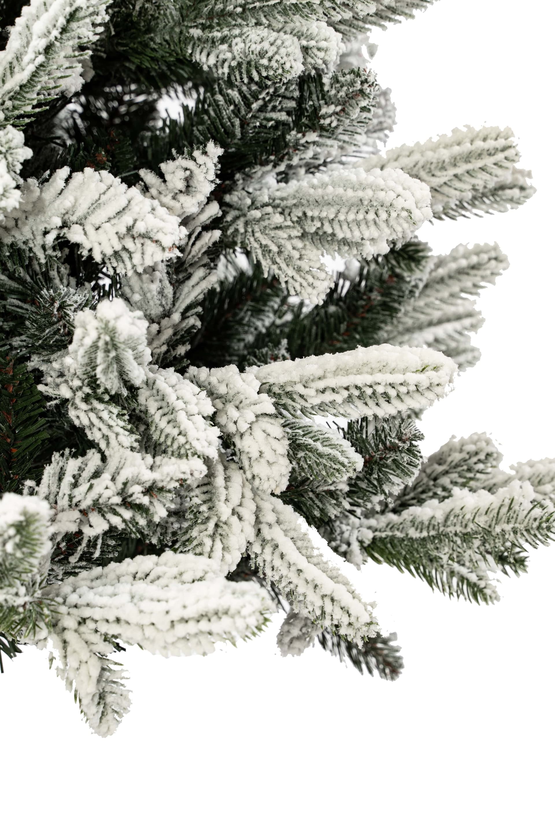 Albero di Natale Slim innevato "Fred" in PE Effetto Real Touch + PVC + Flock - 7