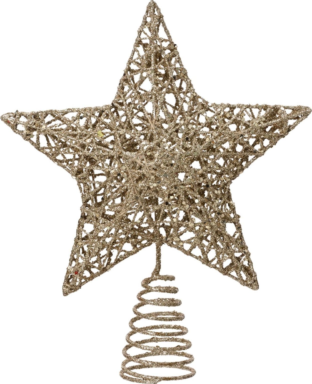 Puntale per albero di Natale con stella decorazione e addobbo da 23 cm - 2