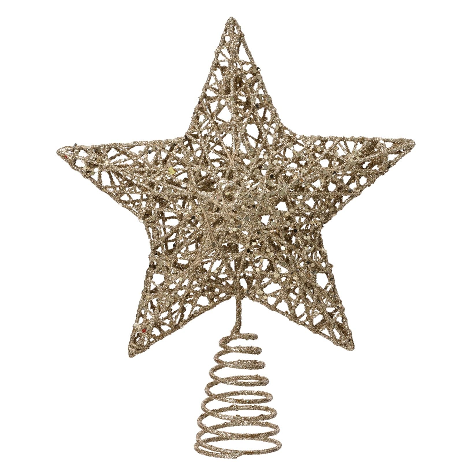 Puntale per albero di Natale con stella decorazione e addobbo da 23 cm - 2